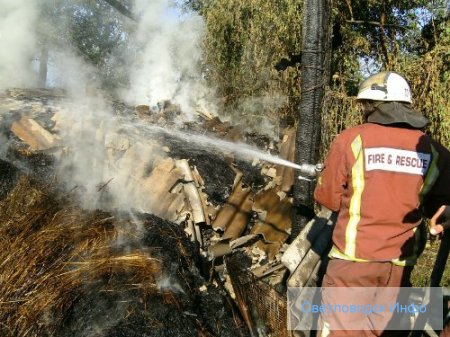 Мешканці Світловодського району втратили понад 10 тонн кормів для худоби